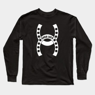 The Lucky Horseshoes (white print) Long Sleeve T-Shirt